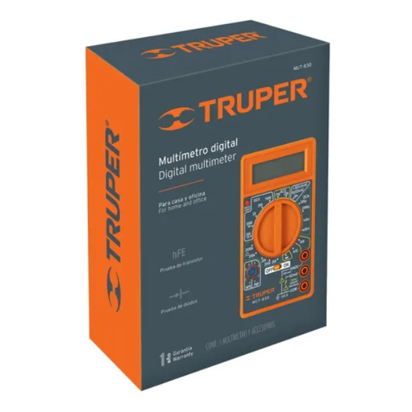 MULTIMETRO DIGITAL HOGAR MUT-830 TRUPER | 10400
