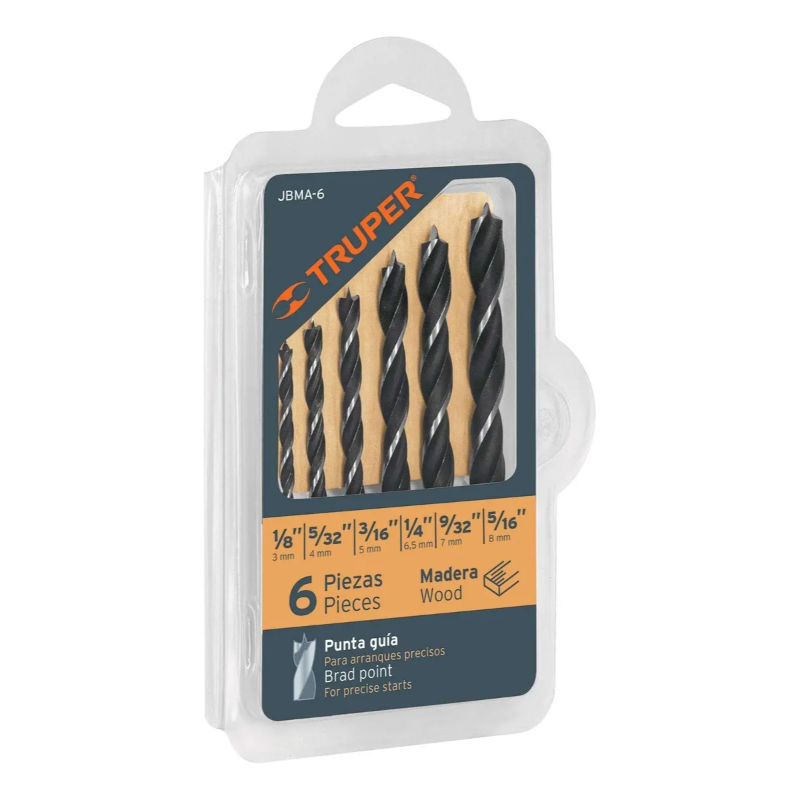 BROCA P/MADERA 6 PZAS JBMA-6 TRUPER | 11337