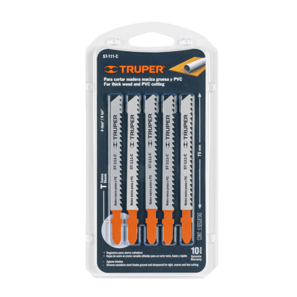 SEGUETA P/CALADORA 8 DPP 5 PZAS MADERA ST-111-C TRUPER | 18127