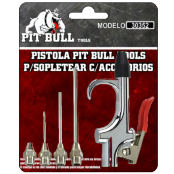 PISTOLA P/SOPLETEAR 1/4`` C/ACCESORIOS 30352 PIT BULL TOOLS | 30352