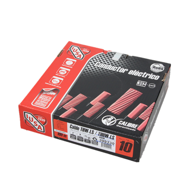 CABLE THW 100 MTS CAL 10 ROJO 399330 IUSA | 415-R