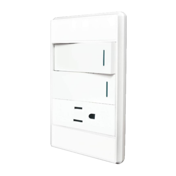 PLACA APAGADOR DOBLE 1 CONTACTO VENECIA BLANCO 4014 ADIR | A4014