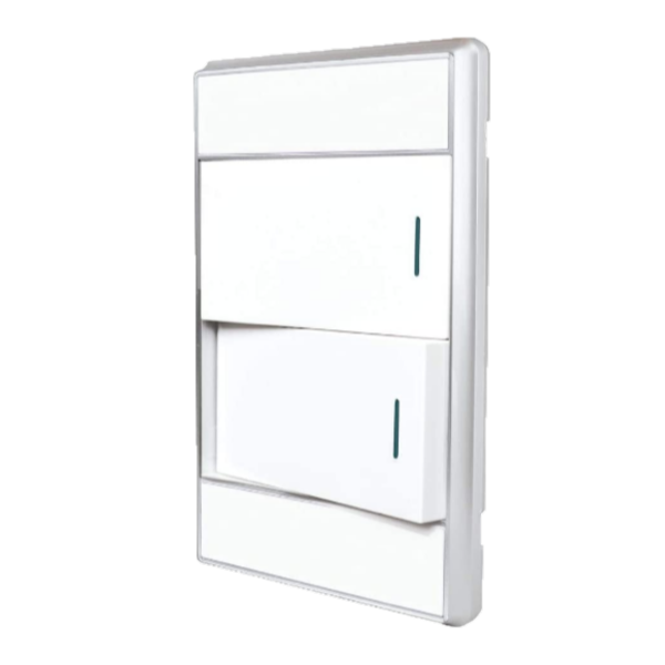 PLACA APAGADOR DOBLE SENCILLO PLATA 4033 ADIR | A4033