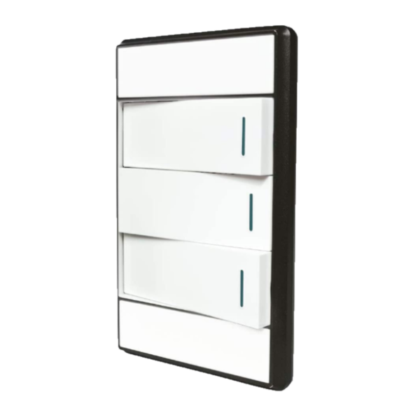 PLACA APAGADOR TRIPLE SENCILLO NEGRO 4065 ADIR | A4065